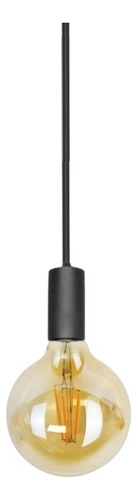 Lampara Colgante Con 7 Portalamparas Pvc Apto Led E27 Negro