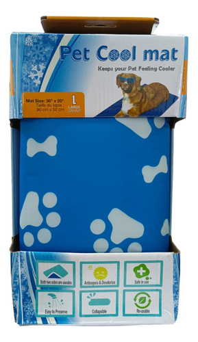 Manta Refrescante Perro Cooling Mat Para Perros Fria 90x50