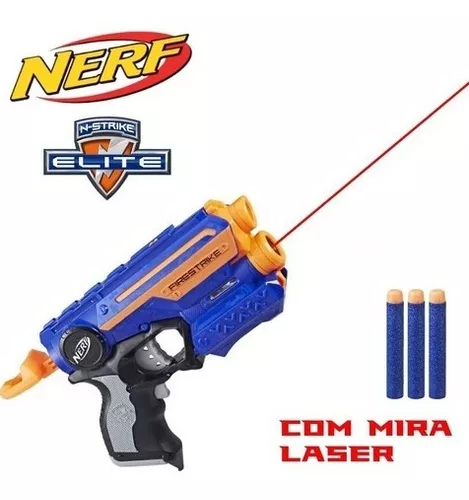 Lança Dardo Nerf N-Strike Elite Firestrike Hasbro - Laranja