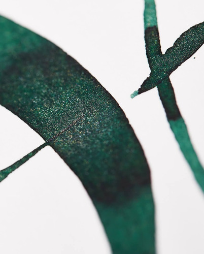 Imagen 3 de 4 de Tinta Pluma Fuente J.herbin Vert Atlantide 350 Aniv. 50 Ml