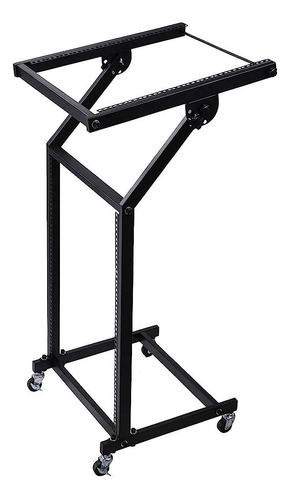 Aw Rolling Dj Mixer Stand Stage Cart Ajustable Rack Mount St