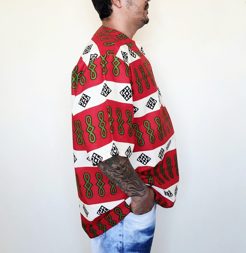Imagem 4 de 6 de Blusa Bata Masculina Tecido Hermes.
