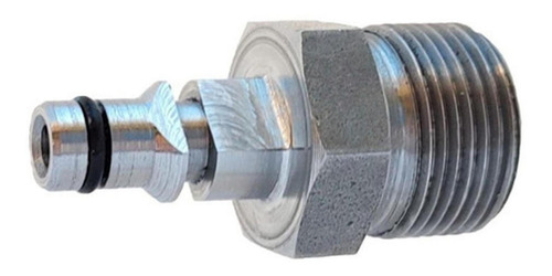 Adaptador Para Manguera Hidrolavadora De M22-14 A Plug 9 Mm Color Plateado