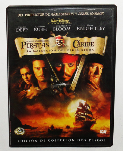 Piratas Del Caribe Maldición Del Perla Negra - Dvd Original