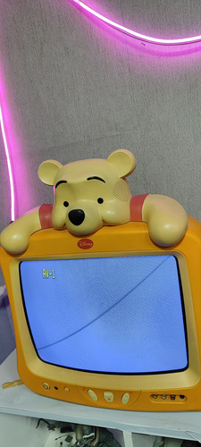 Televisão Ursinho Pooh Disney Retrô Funcionando C/ Controle (Usado)