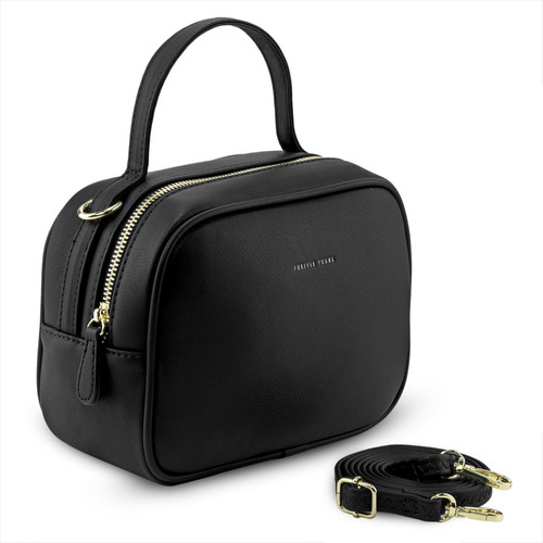Bolsa Para Mujer Square Forever Young Sqbags. Mediana, Chic. Color Negro