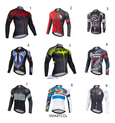 Carlong Ciclismo Ciclismo Hombres mallot Largo Jersey + Pantalon Ciclismo  Hombre Largo, Pantalones Acolchados de Gel 9D MTB Camisa de Montar, Camisa