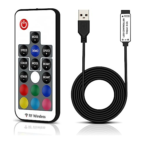 Controlador Led Inalámbrico De 1 Metro Dc 5v Rf Usb, C...