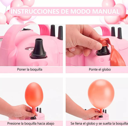 Inflador De Globos Electrico 4 Puertos Compresor Inflable