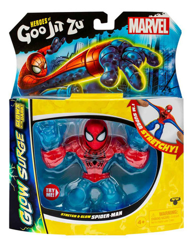 Boneco Elástico Homem Aranha Que Brilha No Escuro Goo Jit Zu