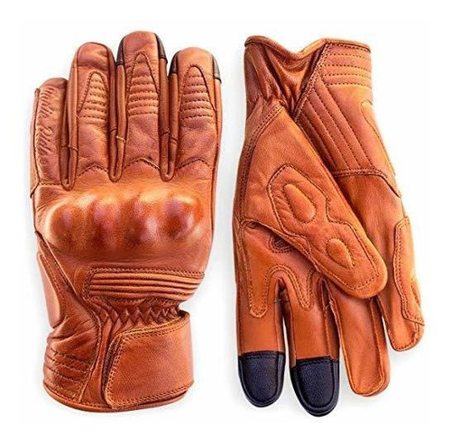 Guantes De Cuero De Alta Calidad De La Motocicleta (camel) F