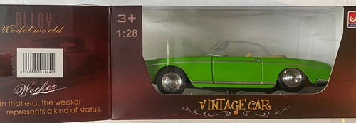 Vintage Car, Deportivo Verde, 1/28 Metal Leer