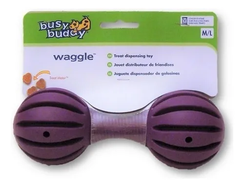 Juguete resistente para perros Amicus m/L con dispensador de bocadillos de color remolacha