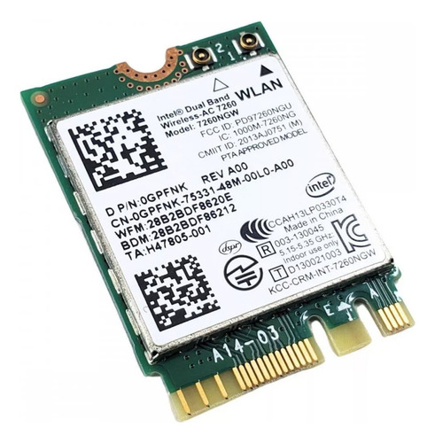 Placa Wireless Wifi Intel 5ghz 867mbs Dell Inspiron 15 5566