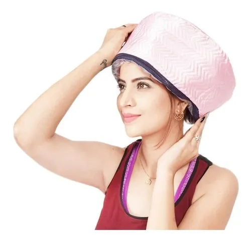 Gorra Termica Aislante Peluqueria Baño Crema Botox Capilar Color Rosa
