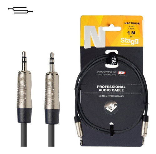 Imagen 1 de 4 de Cable Profesional Mini Plug Neutrik 1 Metro Stagg Nac1mpsr