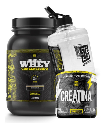 Kit Whey Protein + Creatina Fuel Monohidratada 150g + Galão