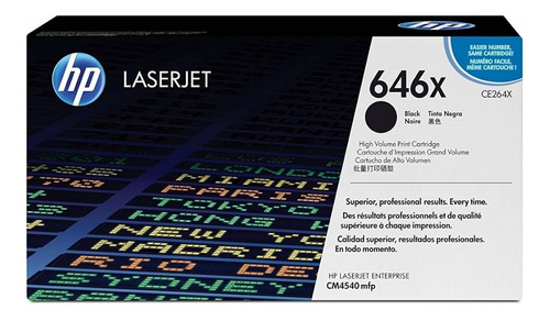 Toner Original Hp 646x Negro Ce264x Laserjet Cm4540 646a