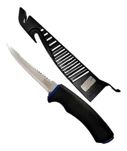 Cuchillo Fileteador Marine Sports Funda Afilador Anzuelos