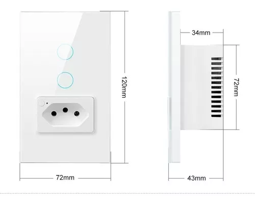 Interruptor Tomada Inteligente Wi-Fi 1 Botão NovaDigital - Bragante Comércio