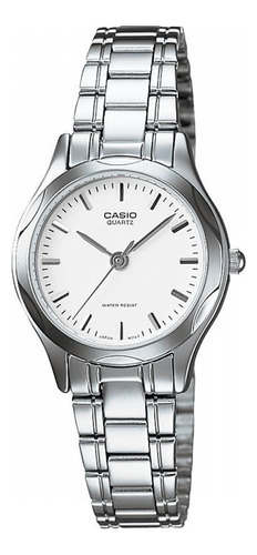 Reloj Casio Dama Ltp-1275d-7a Color de la malla Plata Color del bisel Plateado Color del fondo Blanco