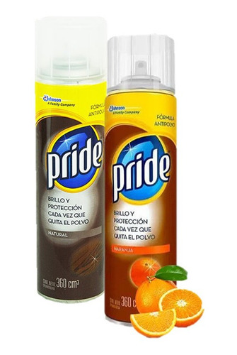 Pride 360 Ml. Fragancias Natural Y Naranja