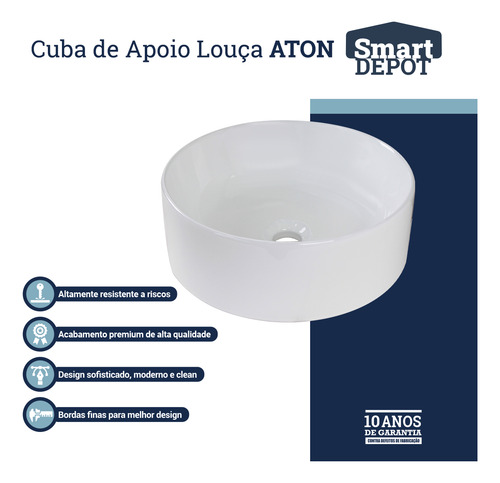 Cuba Completa Banheiro Aton C/ Torneira + Acessórios Cromado