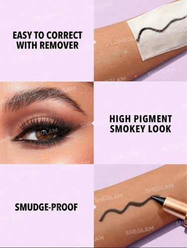 Delineador De Ojos Mate Ez Glide Sheglam Color Negro Mate Negro Mate