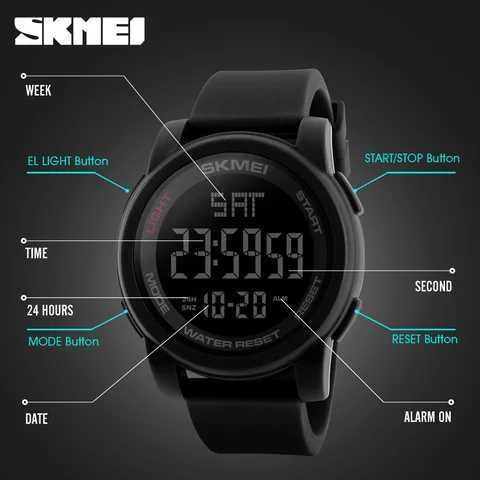 Relógio Masculino Digital Esportivo Prova D'água Skmei 1257