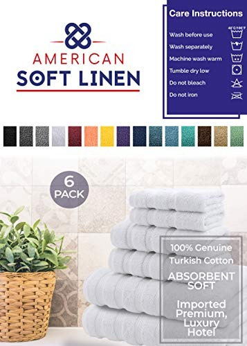 Juego De Toallas American Soft Linen, 2 Toallas De Baño, 2 T