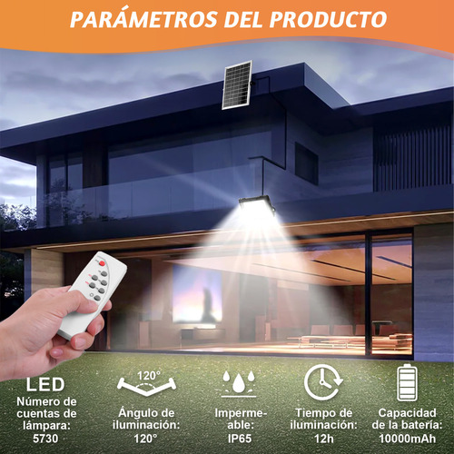 Dopwii Ling 1 Reflector Solar 2pzs exterior 10000mah Color Negro
