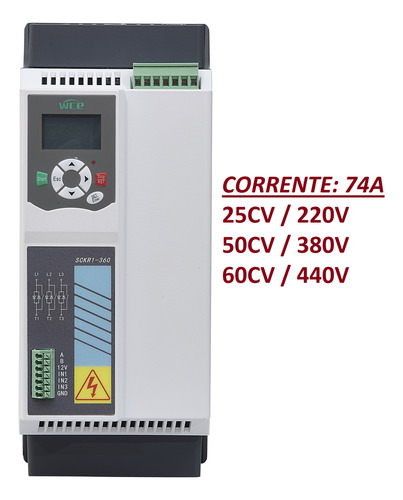 Chave Partida Soft Starter Wce 74a 50cv 380v C/ Bypass E Ihm