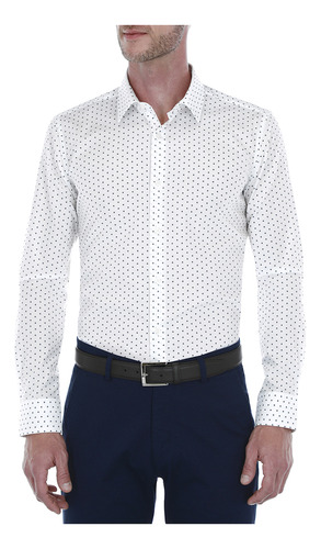 Camisa Business Casual Scappino Micro Estampado Slim Fit 732