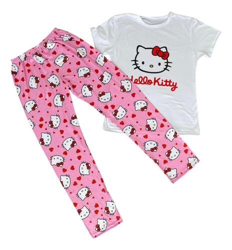 Pijama De Hello Kitty + Pantufla Dama