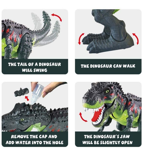 Imagen 5 de 9 de Dinosaurio T-rex Grande Pone Huevo, Bota Humo, Camina Sonido