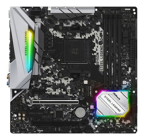 Motherboard Asrock Placa Base B450m Steel Legend Amd B450