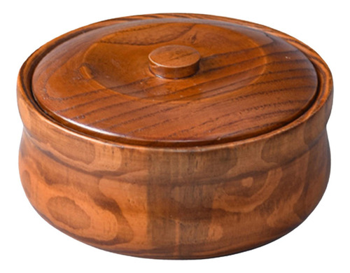 Cuenco De Madera Maciza Para Sopa Cuenco De 18 Cm X 7,5 Cm
