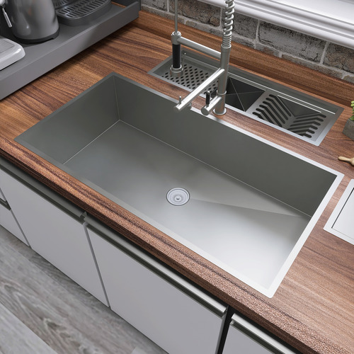 Cuba Quadrada De Inox Gourmet Com Acessório 80x40