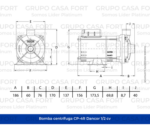 Bomba Centrifuga Dancor Cp-4r 1/2 Monofasico Bivolt