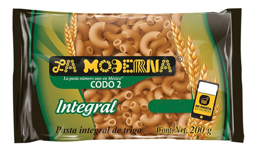 La Moderna Pasta Sopa Integral Codo #2 200 Gramos