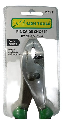 Pinza Para Chofer Lion Tools 2751 Color Verde Oscuro