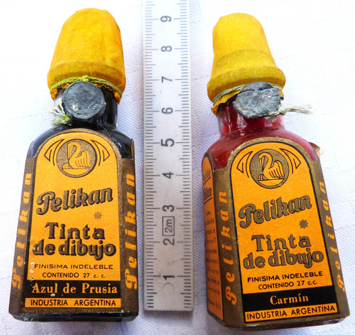 Monijor62-antiguo Coleccion Pelikan 2 Frascos Tintas Cerrado (Usado)