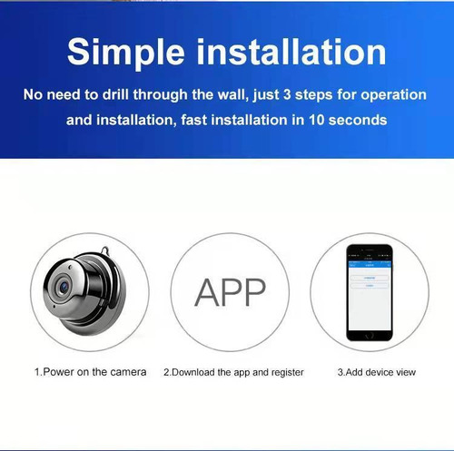 Mini Cámara Espía Wifi Ip Discreta A Través De La Aplicación