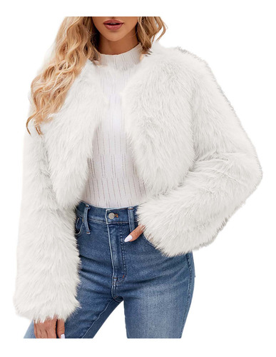 Chaqueta Para Mujer, Cálida, Sintética, Peluda, Larga, Para