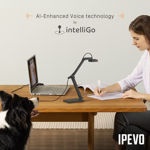 Cámara De Documentos Ipevo V4k Pro Ultra Hd Usb Con Micrófon