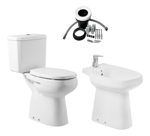 Kit Inodoro Bidet Elevado Monaco Confort Roca Discapacitado 