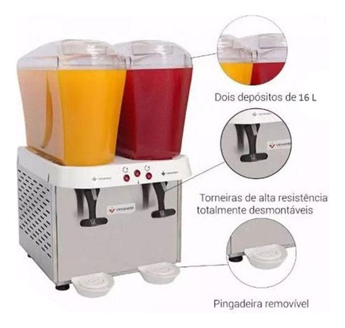 Refresqueira 2 Cubas Venâncio De 16 Litros Rv216