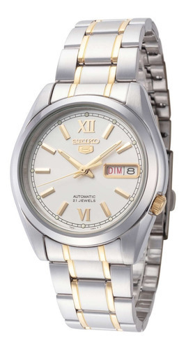 Seiko 5 #snkl57 Reloj Para Hombre De Dos Tonos De Acero Inox