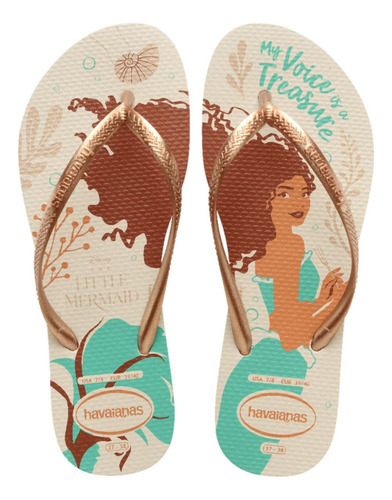 Chinelo Havaianas Kids Slim Princesas Disney
