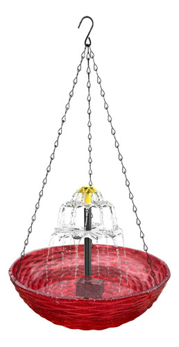 Baño De Pájaro Solar 925inchx925inchx1969 Pulgadas Rojo